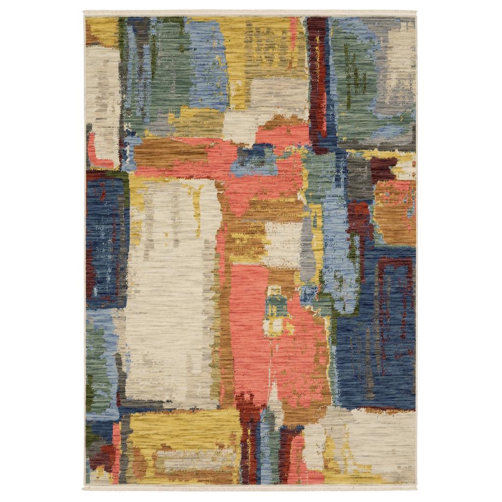 Oriental Weavers Soleri SOL02 Multi Rectangle Indoor Area Rug Abstract Pattern-
