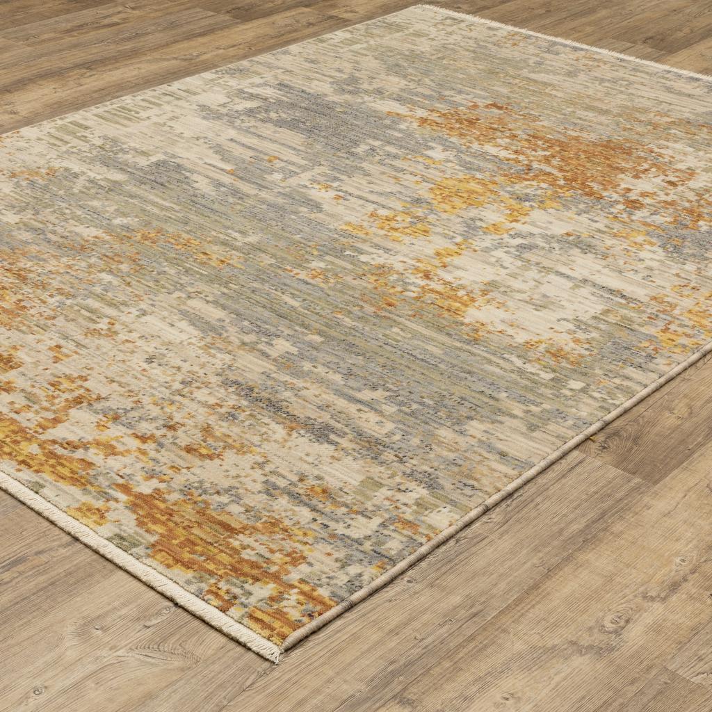 Oriental Weavers Soleri SOL03 Beige Rectangle Indoor Area Rug Abstract Pattern-