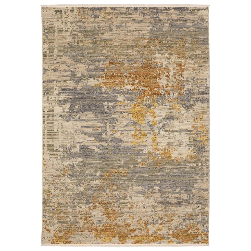 Oriental Weavers Soleri SOL03 Beige Rectangle Indoor Area Rug Abstract Pattern-