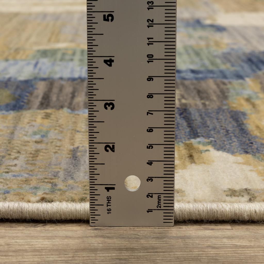 Oriental Weavers Soleri SOL05 Blue Rectangle Indoor Area Rug Abstract Pattern-