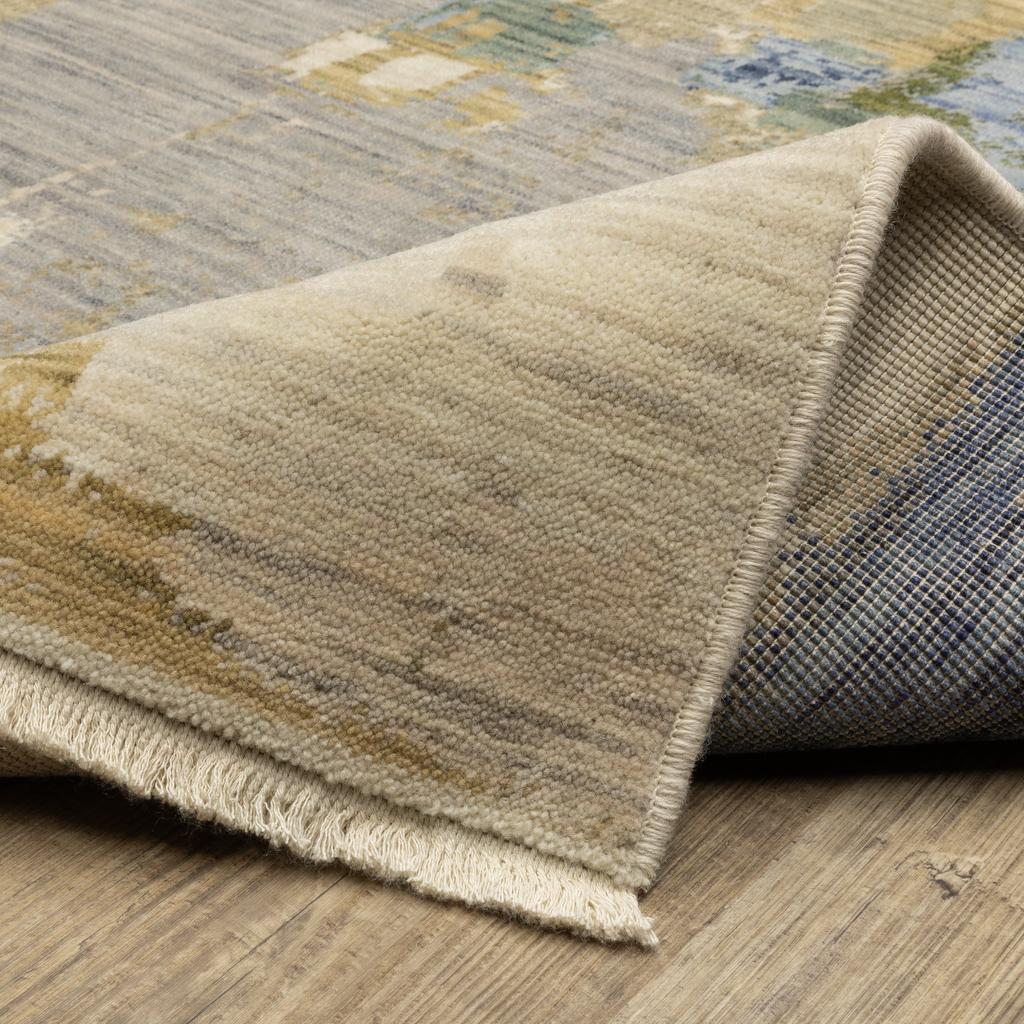 Oriental Weavers Soleri SOL05 Blue Rectangle Indoor Area Rug Abstract Pattern-