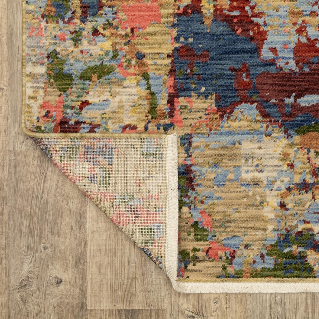 Oriental Weavers Soleri SOL06 Beige Rectangle Indoor Area Rug Abstract Pattern-