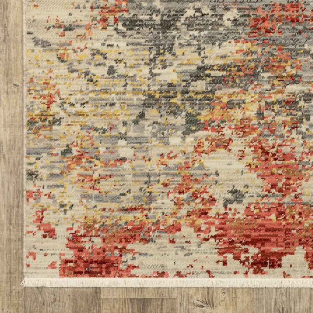 Oriental Weavers Soleri SOL10 Beige Rectangle Indoor Runner Abstract Pattern-