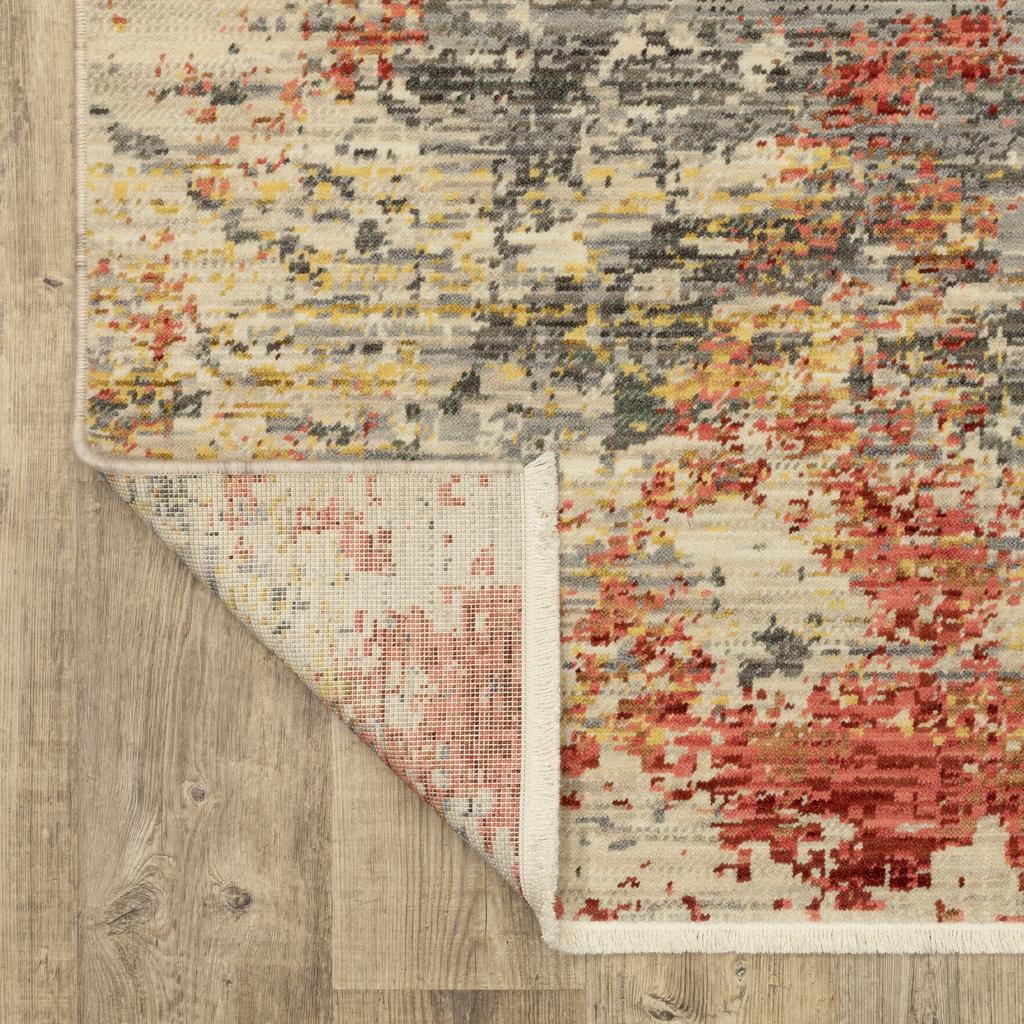 Oriental Weavers Soleri SOL10 Beige Rectangle Indoor Area Rug Abstract Pattern-