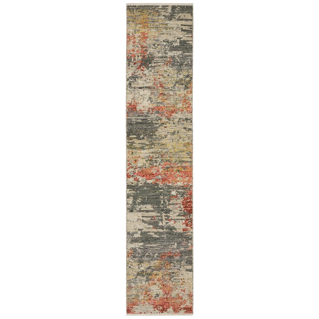 Oriental Weavers Soleri SOL10 Beige Rectangle Indoor Runner Abstract Pattern-