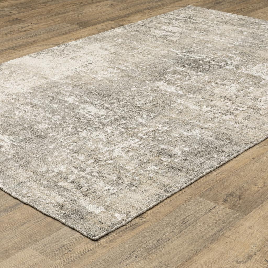 Oriental Weavers Solstice SLS01 Grey Rectangle Indoor Area Rug Abstract Pattern-