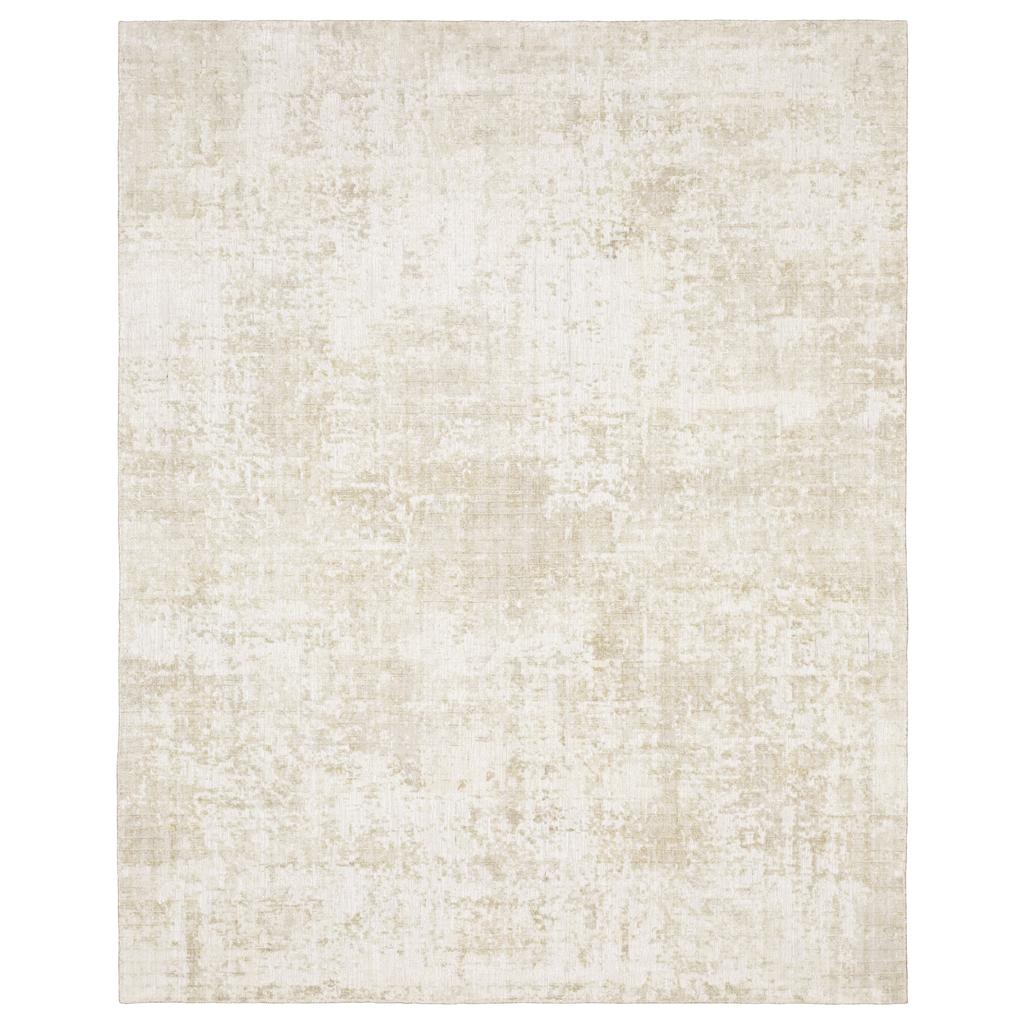 Oriental Weavers Solstice SLS04 Ivory Rectangle Indoor Area Rug Abstract Pattern-