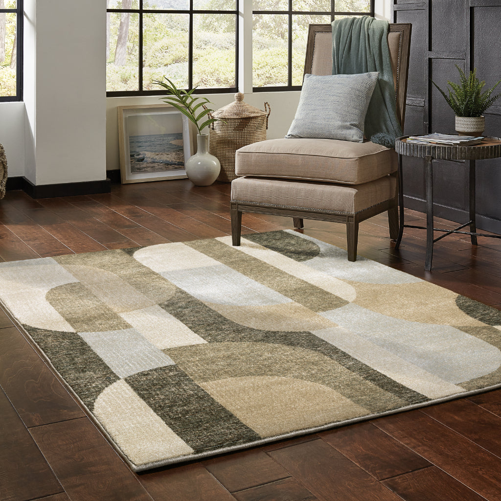 Oriental Weavers Strada STR02 Multicolor Rectangle Indoor Area Rug - Contemporary Stain Resistant Medium Pile Rug with Geometric Design-