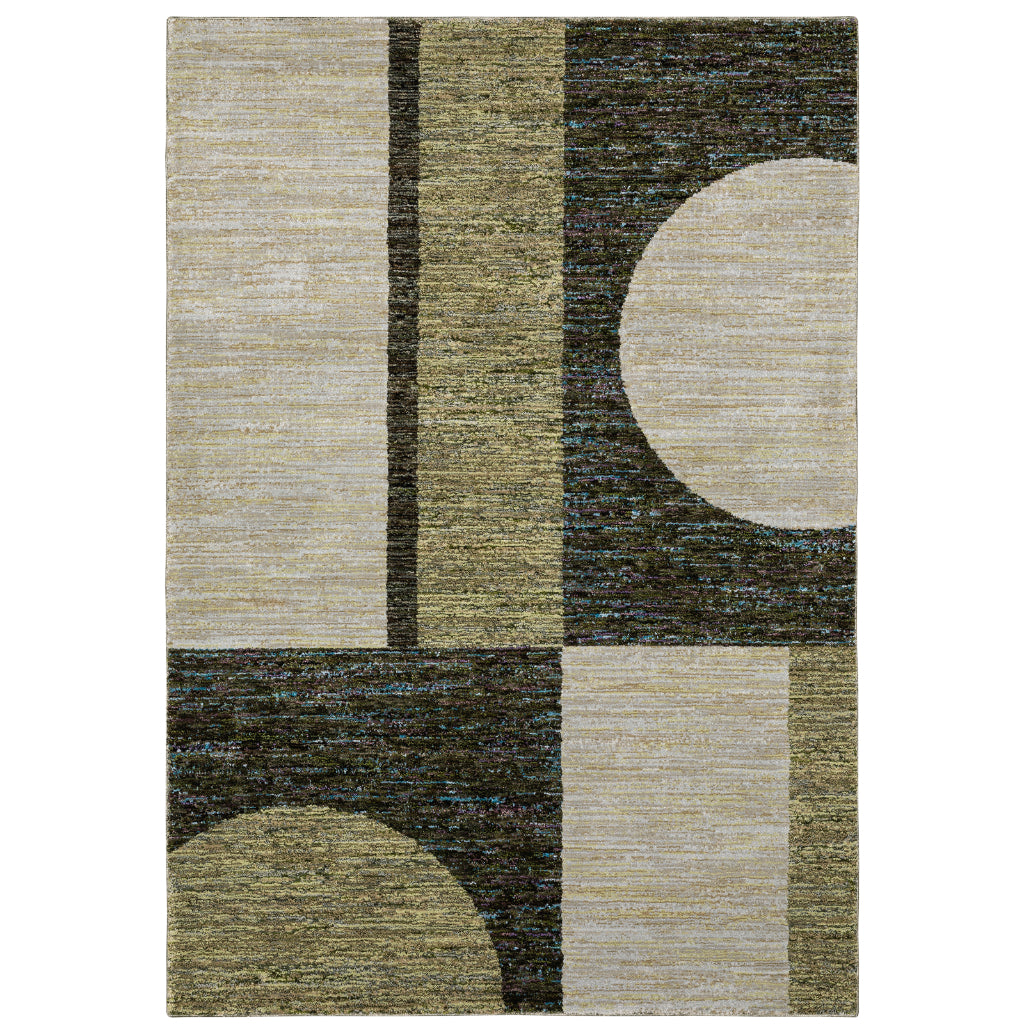 Oriental Weavers Strada STR05 Multicolor Rectangle Indoor Area Rug - Contemporary Stain Resistant Medium Pile Rug with Geometric Design