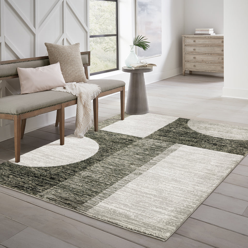 Oriental Weavers Strada STR06 Multicolor Rectangle Indoor Area Rug - Contemporary Stain Resistant Medium Pile Rug with Geometric Design