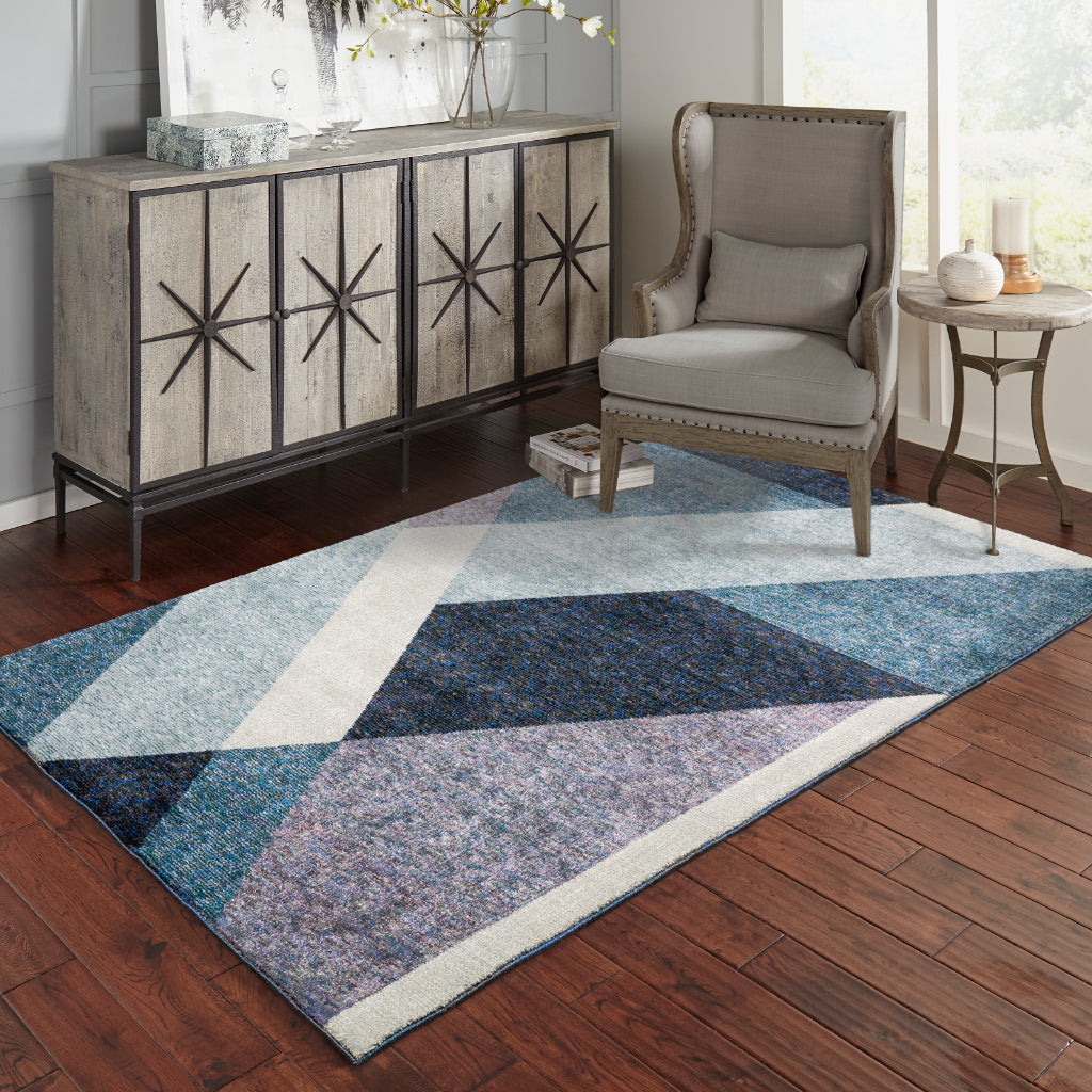 Oriental Weavers Strada STR08 Multicolor Rectangle Indoor Area Rug - Contemporary Stain Resistant Medium Pile Rug with Geometric Design