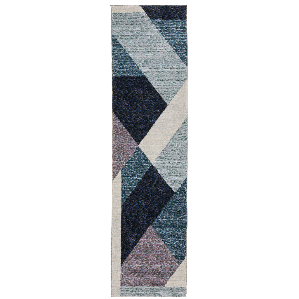 Oriental Weavers Strada STR08 Multicolor Rectangle Indoor Runner - Contemporary Stain Resistant Medium Pile Rug with Geometric Design-