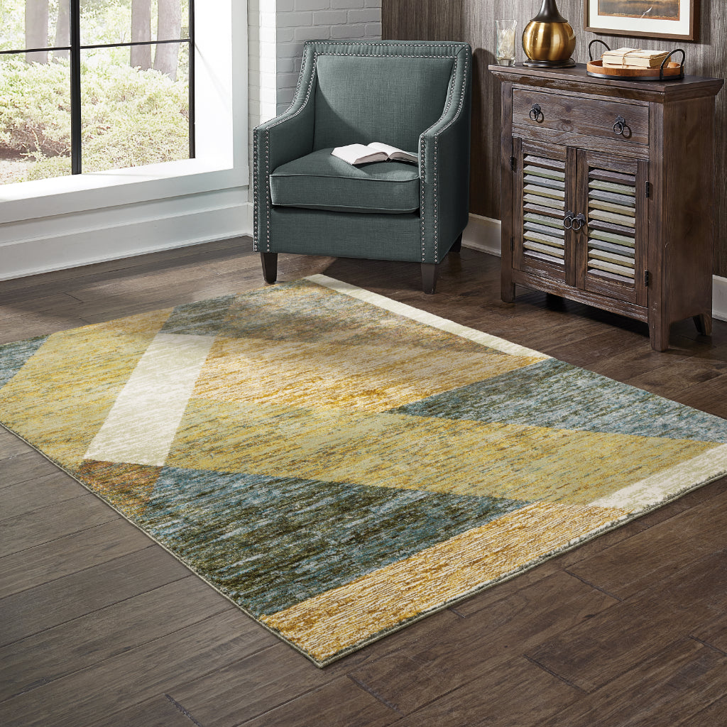 Oriental Weavers Strada STR09 Multicolor Rectangle Indoor Area Rug - Contemporary Stain Resistant Medium Pile Rug with Geometric Design