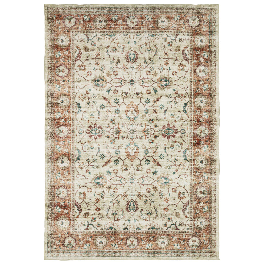 Oriental Weavers Sumter SUM03 Multicolor Rectangle Indoor Area Rug - Easy Care & Stain Resistant Low Pile Rug with Oriental Design-