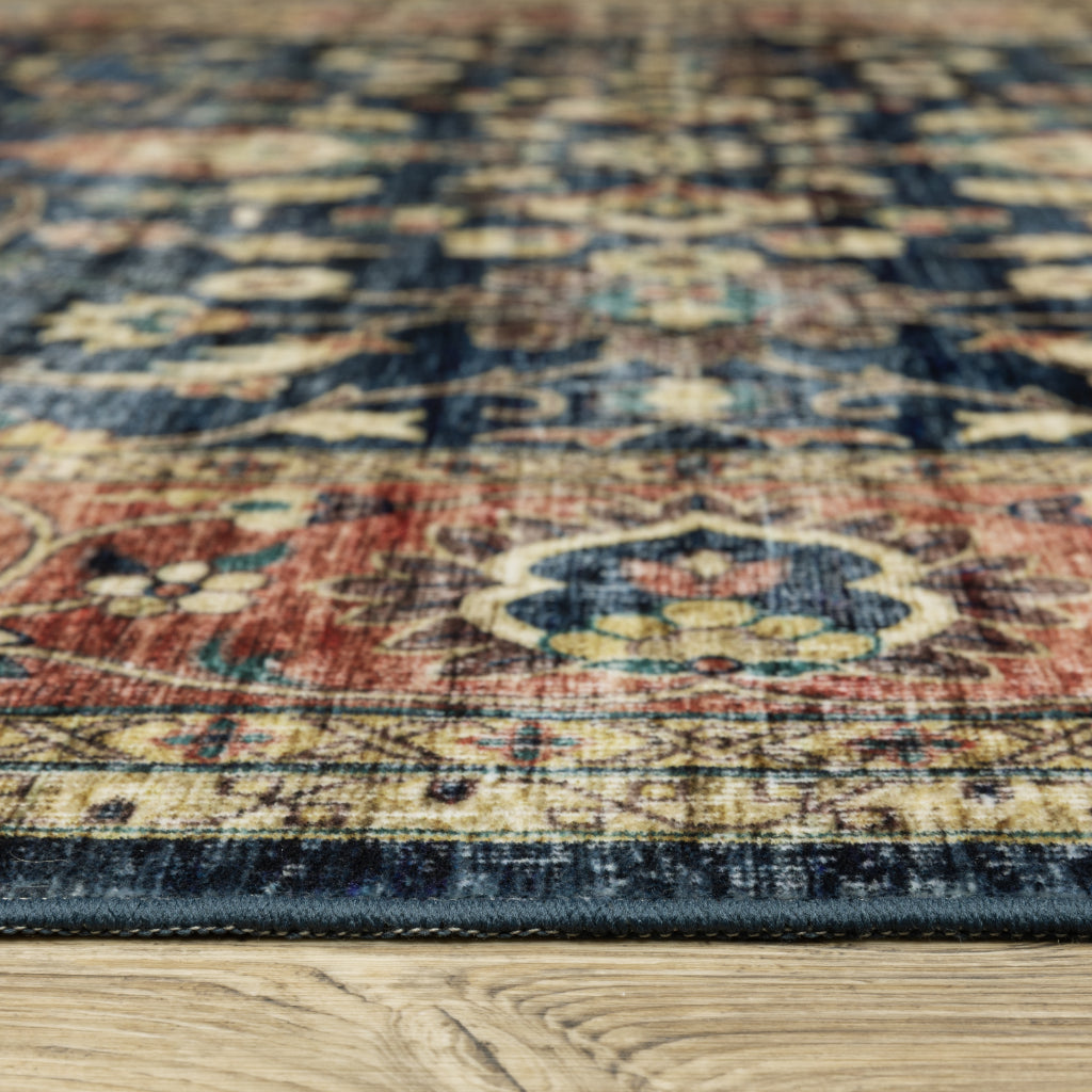 Oriental Weavers Sumter SUM04 Multicolor Rectangle Indoor Runner - Easy Care &amp; Stain Resistant Low Pile Rug with Oriental Design