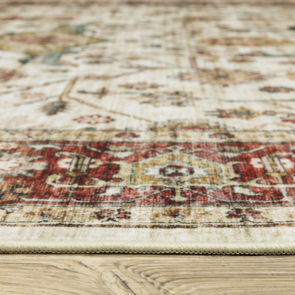 Oriental Weavers Sumter SUM05 Multicolor Rectangle Indoor Runner - Easy Care &amp; Stain Resistant Low Pile Rug with Oriental Design