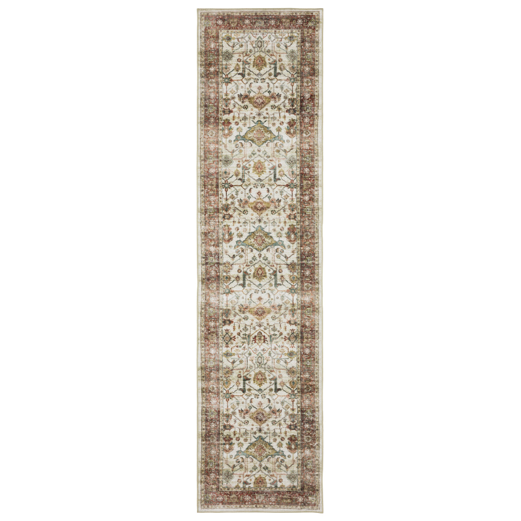 Oriental Weavers Sumter SUM05 Multicolor Rectangle Indoor Runner - Easy Care &amp; Stain Resistant Low Pile Rug with Oriental Design