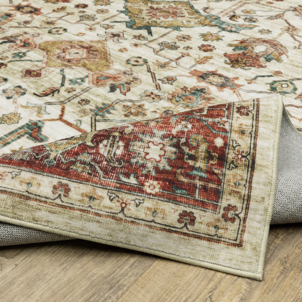 Oriental Weavers Sumter SUM05 Multicolor Rectangle Indoor Runner - Easy Care &amp; Stain Resistant Low Pile Rug with Oriental Design