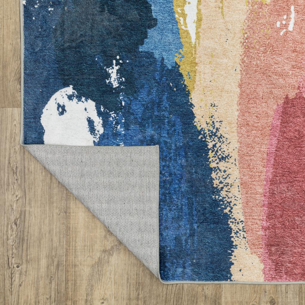 Oriental Weavers Sumter SUM09 Blue Rectangle Indoor Area Rug Abstract Pattern-