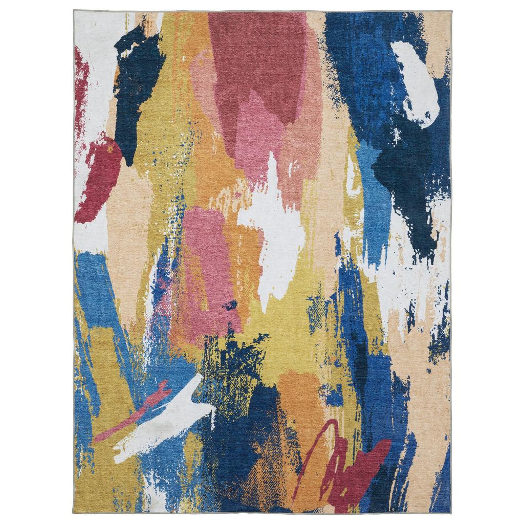 Oriental Weavers Sumter SUM09 Blue Rectangle Indoor Area Rug Abstract Pattern-