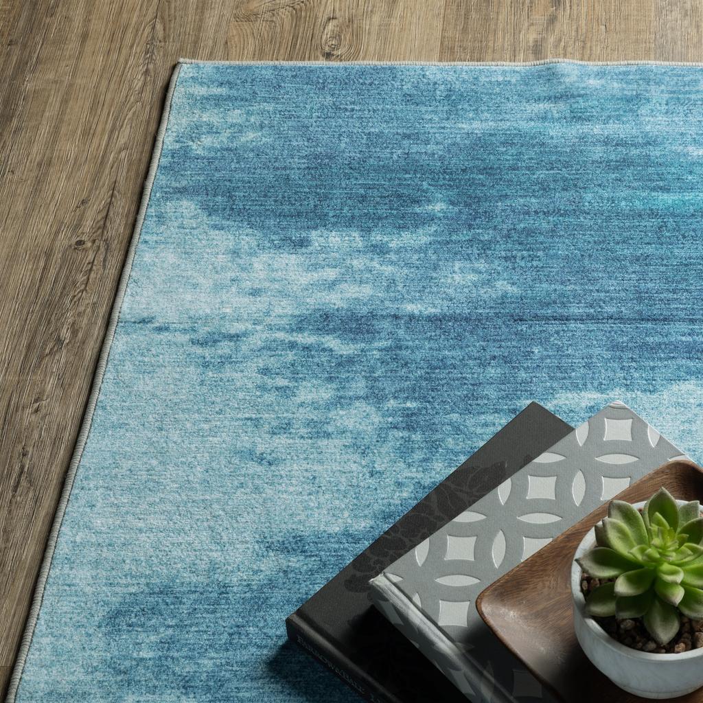 Oriental Weavers Sumter SUM10 Blue Rectangle Indoor Area Rug Abstract Pattern-