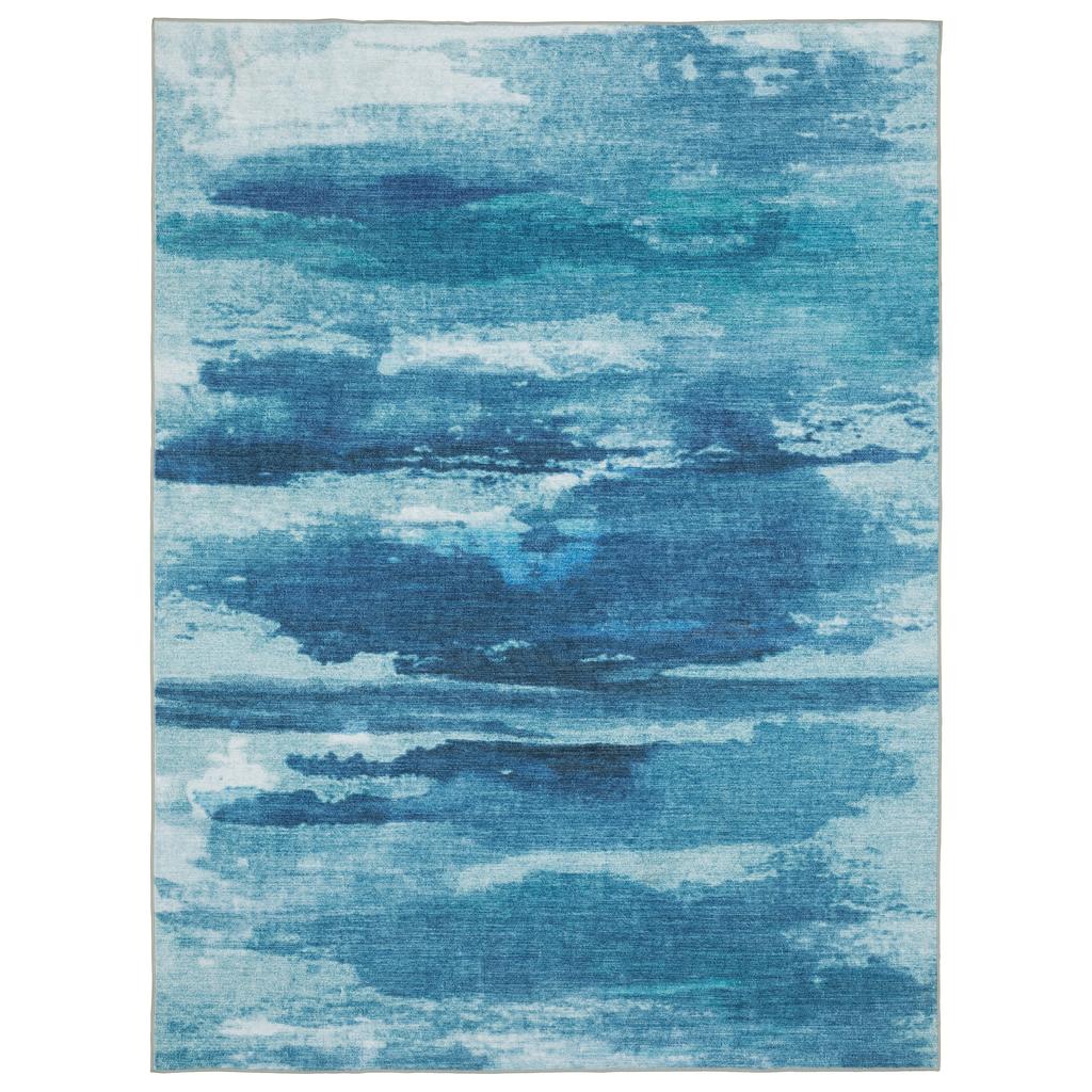 Oriental Weavers Sumter SUM10 Blue Rectangle Indoor Area Rug Abstract Pattern-