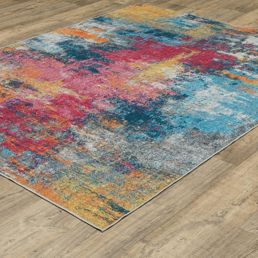 Oriental Weavers Sumter SUM11 Multi-colored Rectangle Indoor Area Rug Abstract Pattern-