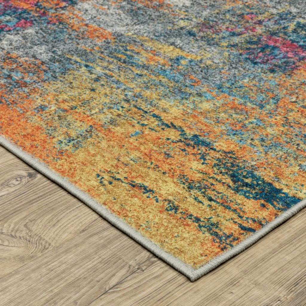 Oriental Weavers Sumter SUM11 Multi-colored Rectangle Indoor Area Rug Abstract Pattern-