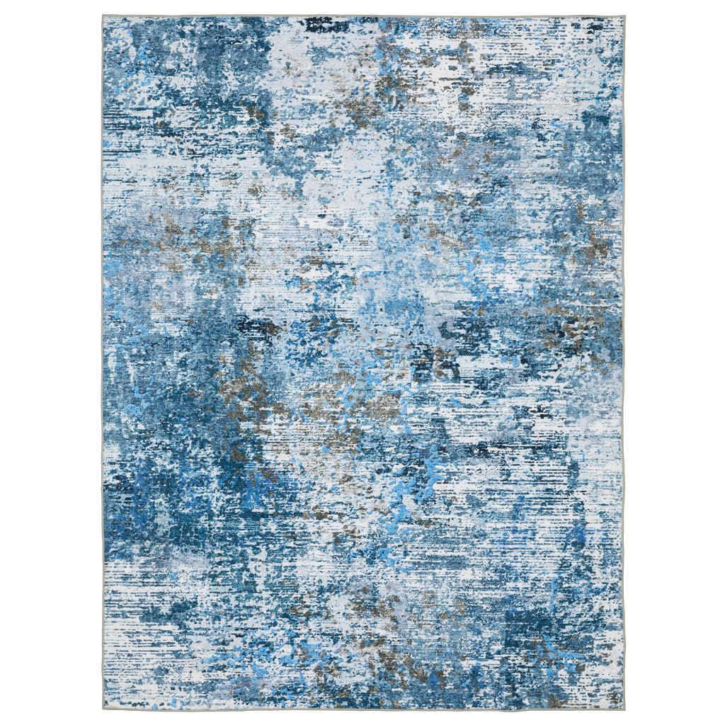 Oriental Weavers Sumter SUM14 Blue Rectangle Indoor Area Rug Abstract Pattern-