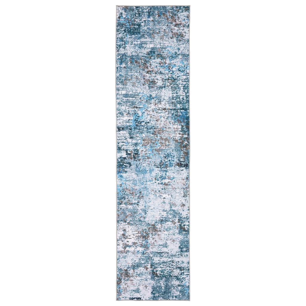 Oriental Weavers Sumter SUM14 Blue Rectangle Indoor Runner Abstract Pattern-
