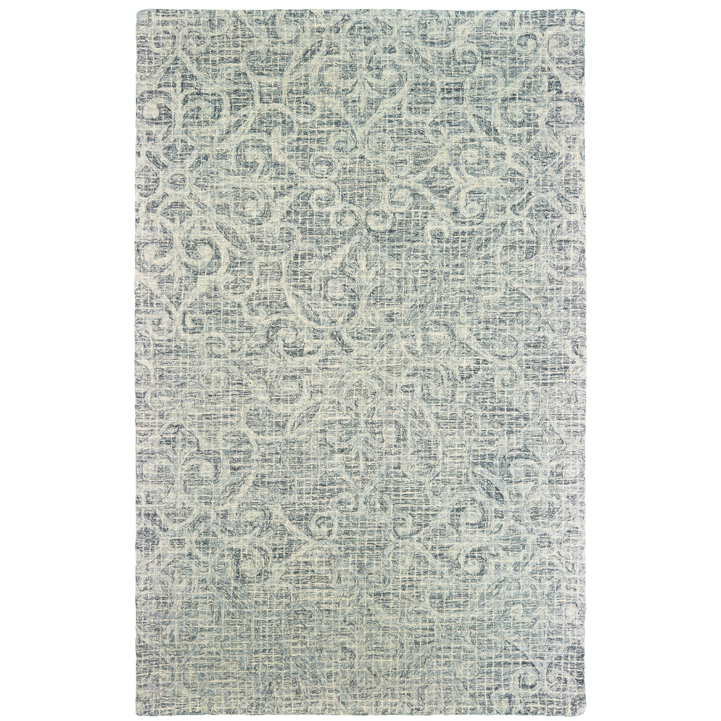 Oriental Weavers Tallavera 55602 Gray Rectangle Indoor Area Rug - Cozy &amp; Durable Hand Tufted Rug Made of 100% Wool