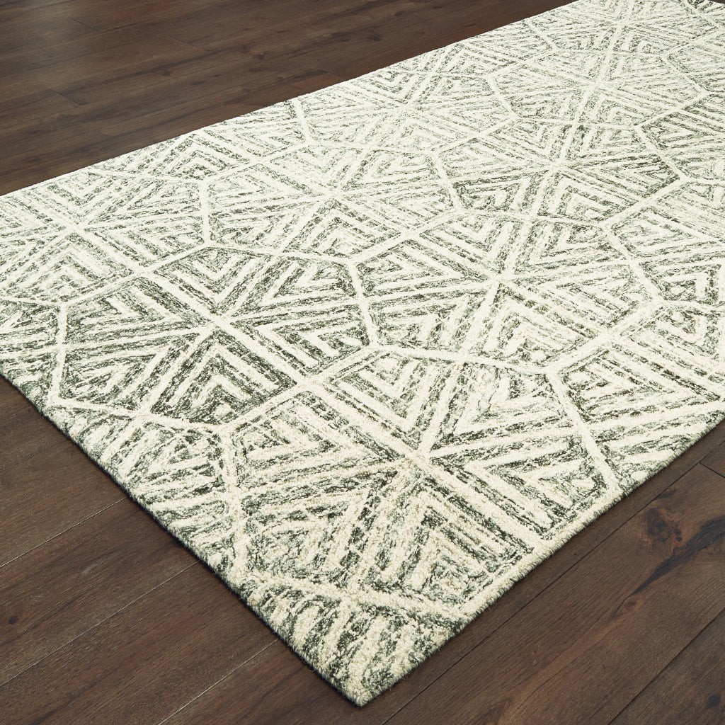 Oriental Weavers Tallavera 55605 Gray Rectangle Indoor Area Rug - Cozy &amp; Durable Hand Tufted Rug Made of 100% Wool