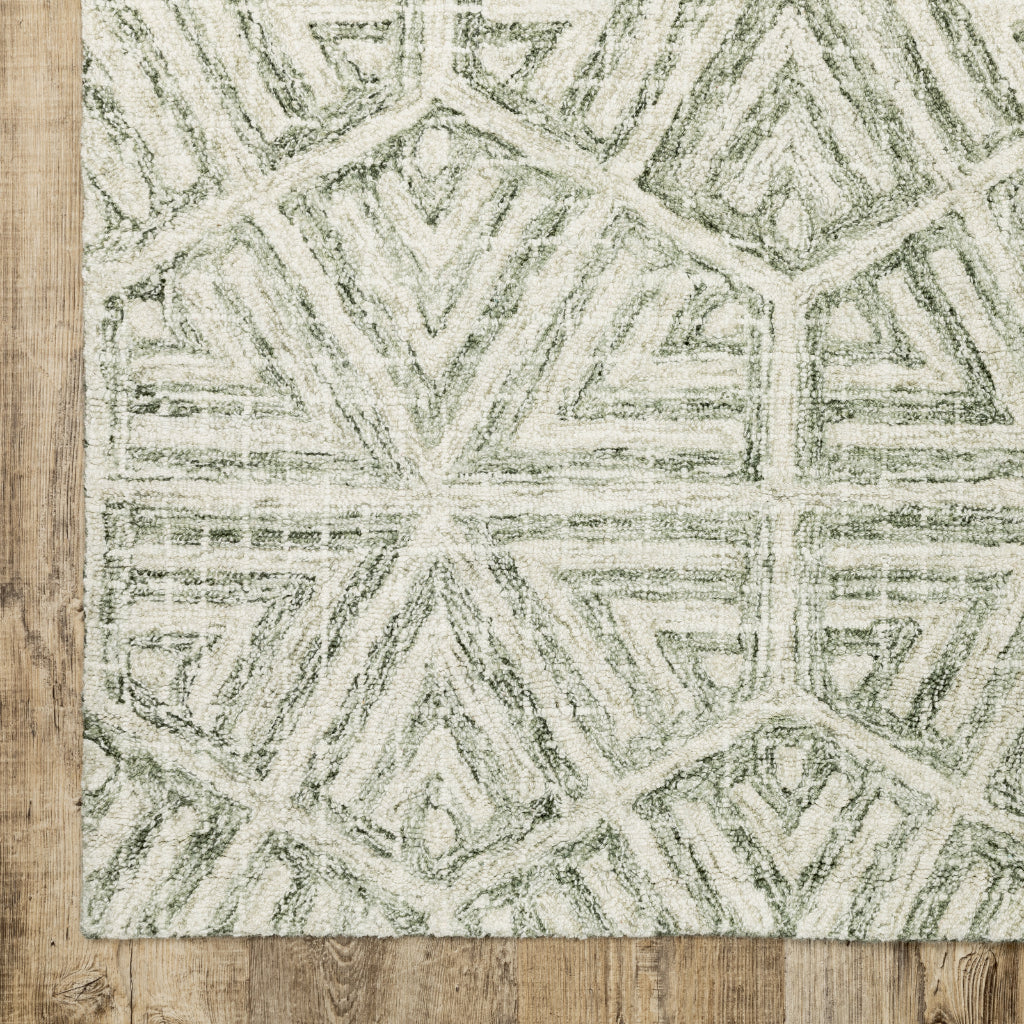 Oriental Weavers Tallavera 55605 Gray Rectangle Indoor Runner - Cozy &amp; Durable Hand Tufted Rug Made of 100% Wool