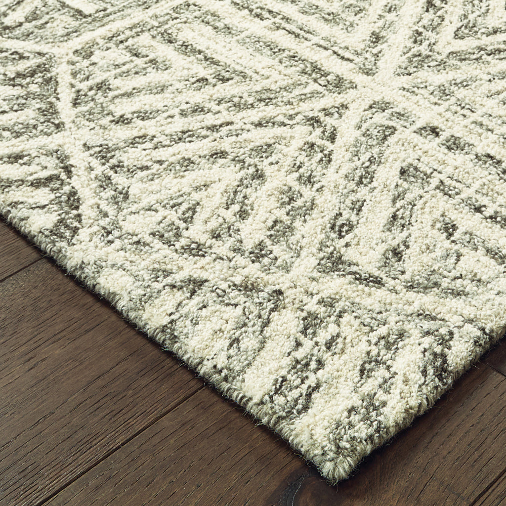 Oriental Weavers Tallavera 55605 Gray Rectangle Indoor Runner - Cozy &amp; Durable Hand Tufted Rug Made of 100% Wool