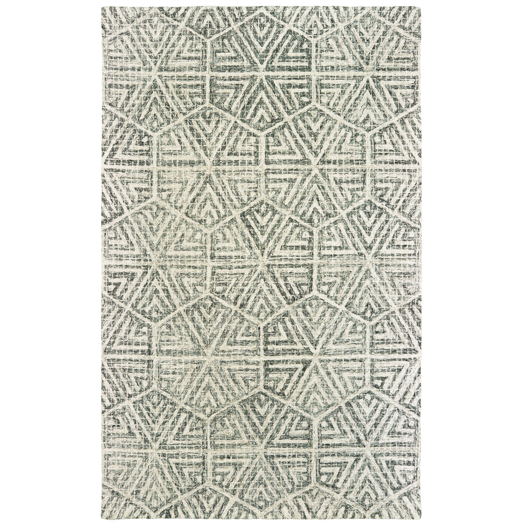 Oriental Weavers Tallavera 55605 Gray Rectangle Indoor Area Rug - Cozy &amp; Durable Hand Tufted Rug Made of 100% Wool