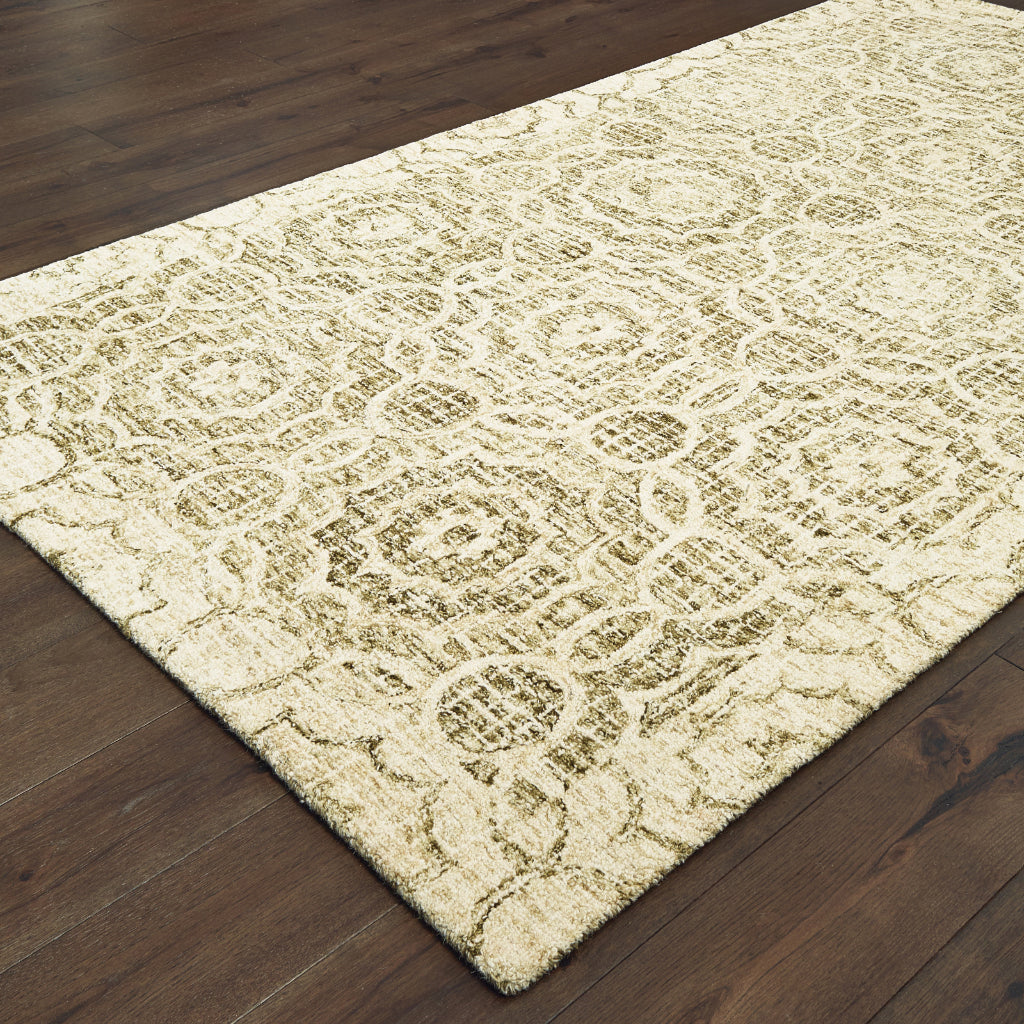 Oriental Weavers Tallavera 55606 Green Rectangle Indoor Area Rug - Cozy &amp; Durable Hand Tufted Rug Made of 100% Wool