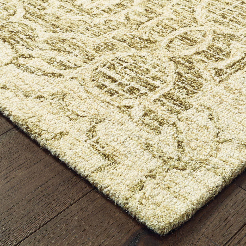 Oriental Weavers Tallavera 55606 Green Rectangle Indoor Runner - Cozy &amp; Durable Hand Tufted Rug Made of 100% Wool