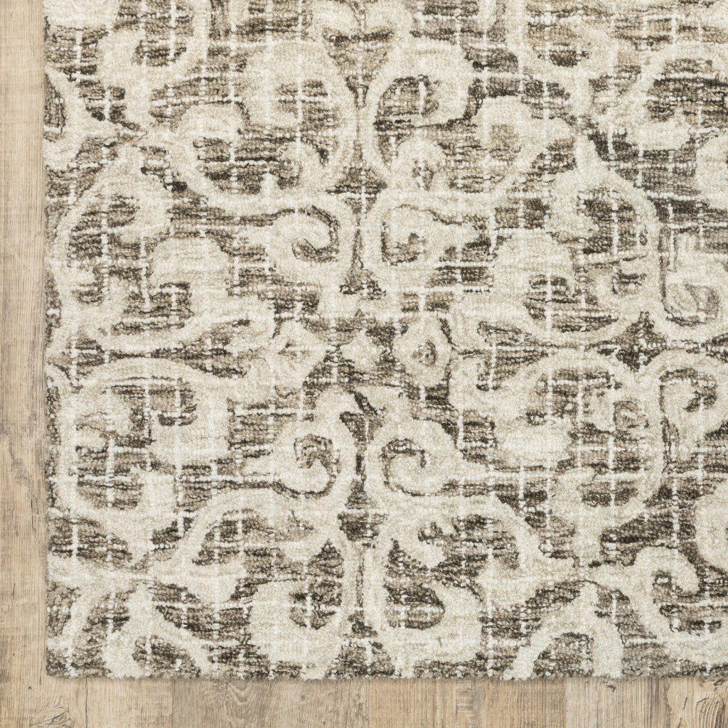Oriental Weavers Tallavera 55607 Brown Rectangle Indoor Area Rug - Cozy &amp; Durable Hand Tufted Rug Made of 100% Wool