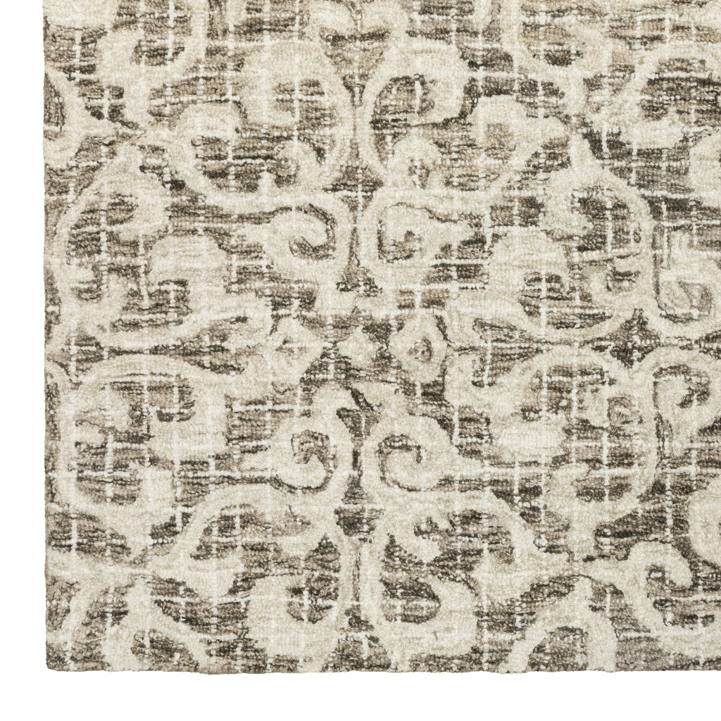 Oriental Weavers Tallavera 55607 Brown Rectangle Indoor Area Rug - Cozy &amp; Durable Hand Tufted Rug Made of 100% Wool
