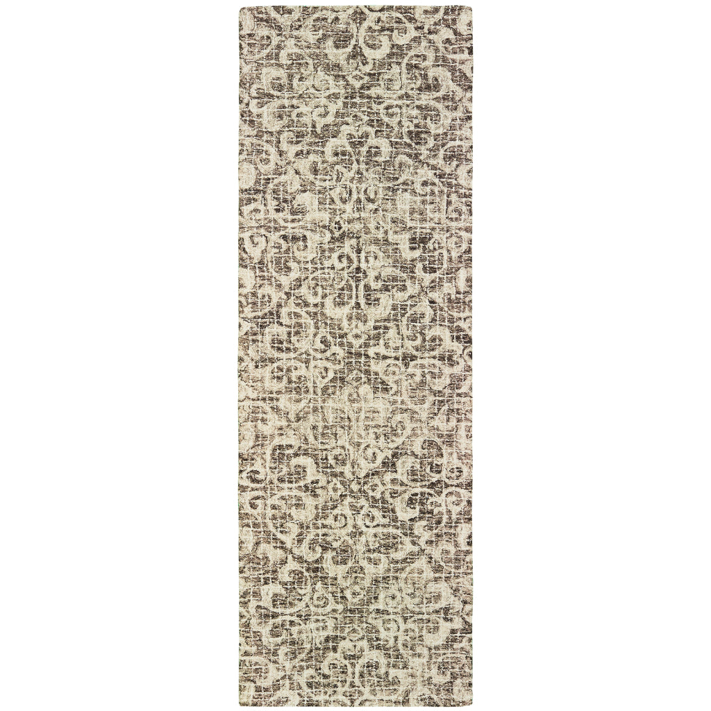 Oriental Weavers Tallavera 55607 Brown Rectangle Indoor Runner - Cozy &amp; Durable Hand Tufted Rug Made of 100% Wool