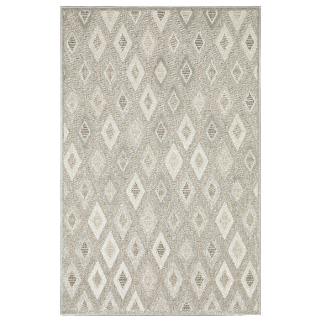 Oriental Weavers Tangier TAN02 Beige Rectangle Indoor Area Rug Diamond Pattern-