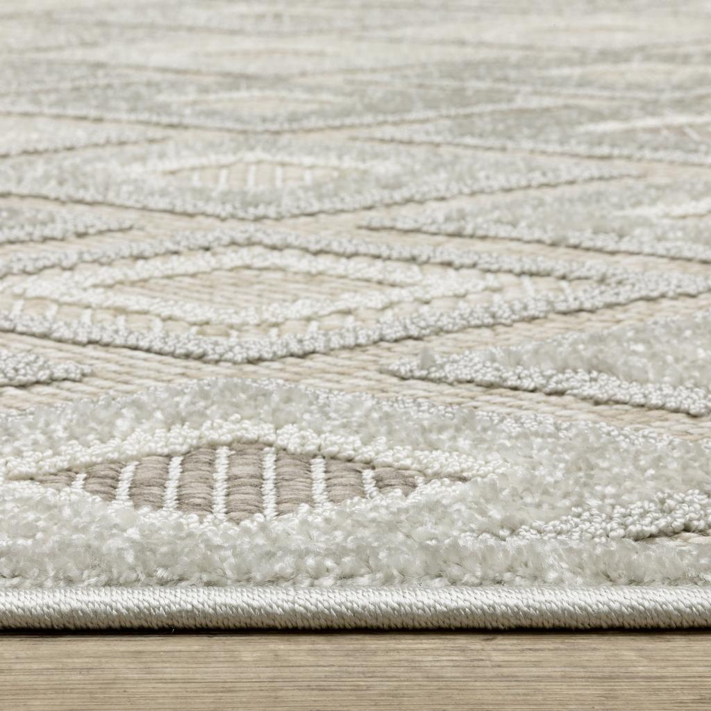 Oriental Weavers Tangier TAN02 Beige Rectangle Indoor Runner Diamond Pattern-