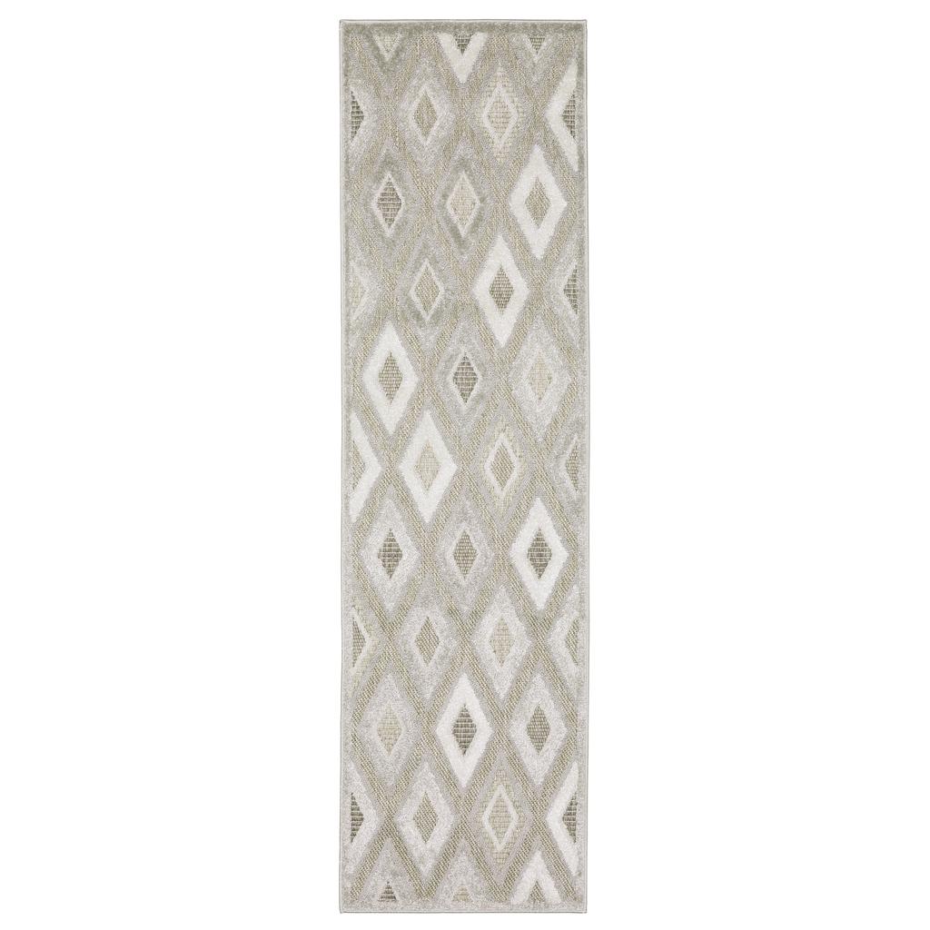 Oriental Weavers Tangier TAN02 Beige Rectangle Indoor Runner Diamond Pattern-