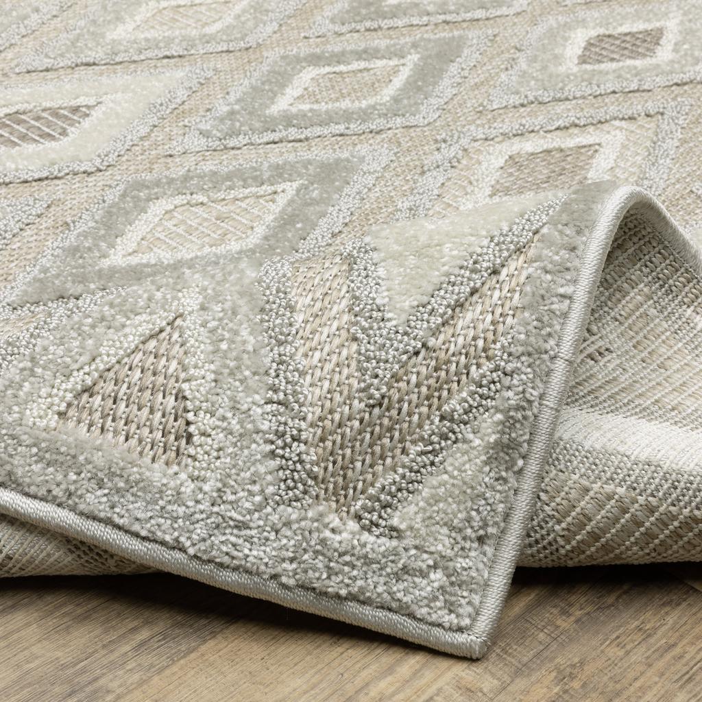 Oriental Weavers Tangier TAN02 Beige Rectangle Indoor Runner Diamond Pattern-