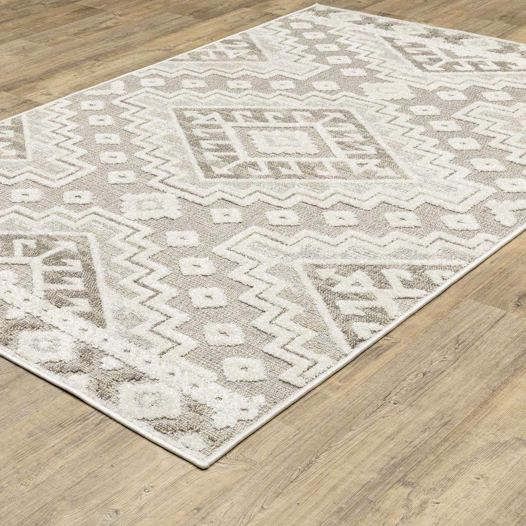 Oriental Weavers Tangier TAN03 Beige Rectangle Indoor Area Rug Southwest/Lodge Pattern-