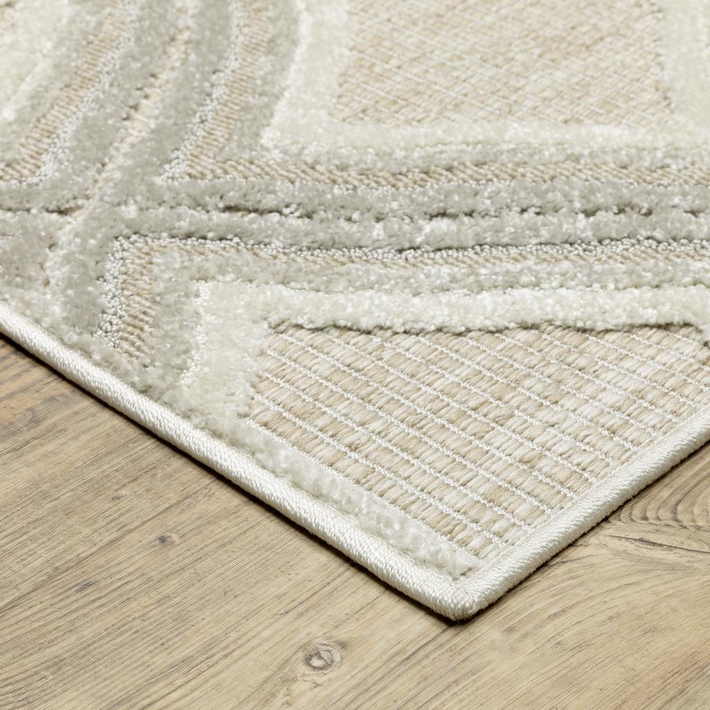 Oriental Weavers Tangier TAN04 Grey Rectangle Indoor Area Rug Diamond Pattern-