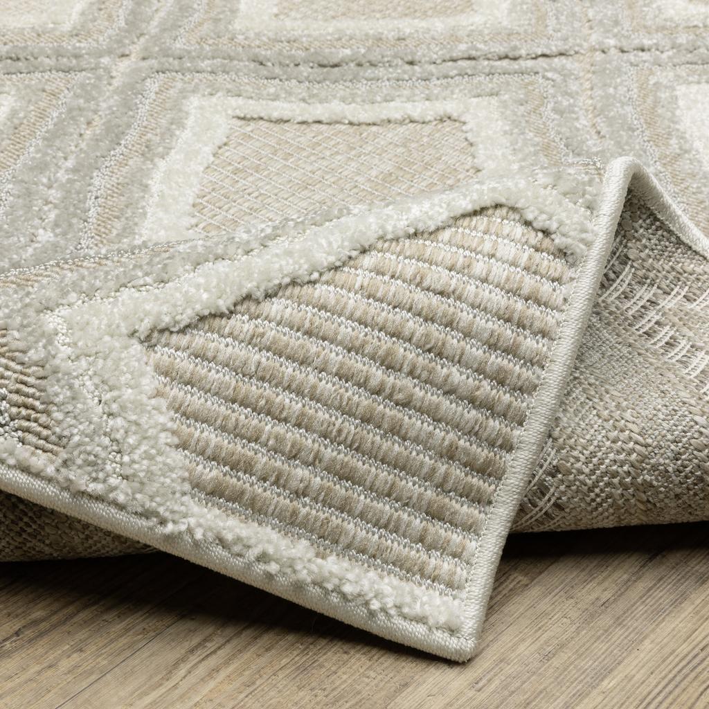 Oriental Weavers Tangier TAN04 Grey Rectangle Indoor Area Rug Diamond Pattern-