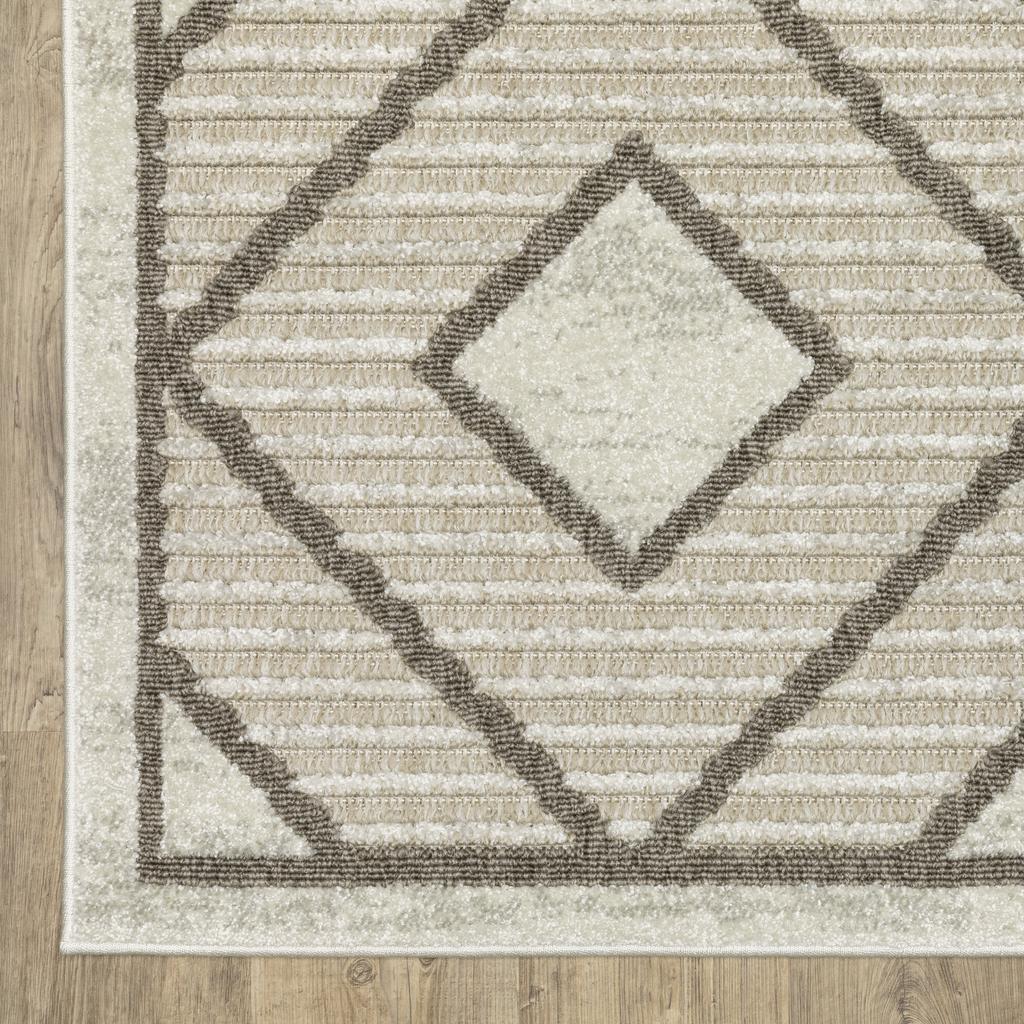 Oriental Weavers Tangier TAN05 Beige Rectangle Indoor Runner Geometric Pattern-