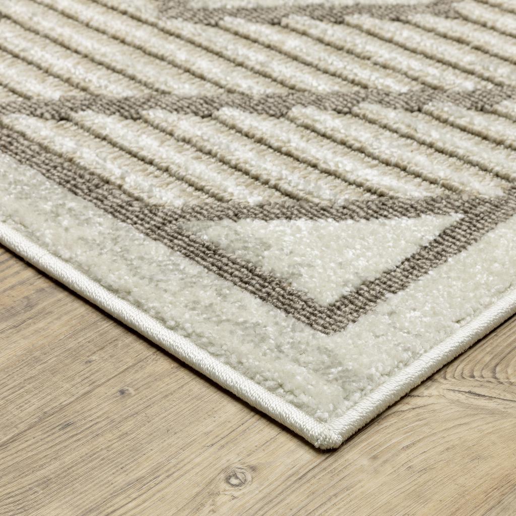 Oriental Weavers Tangier TAN05 Beige Rectangle Indoor Area Rug Geometric Pattern-