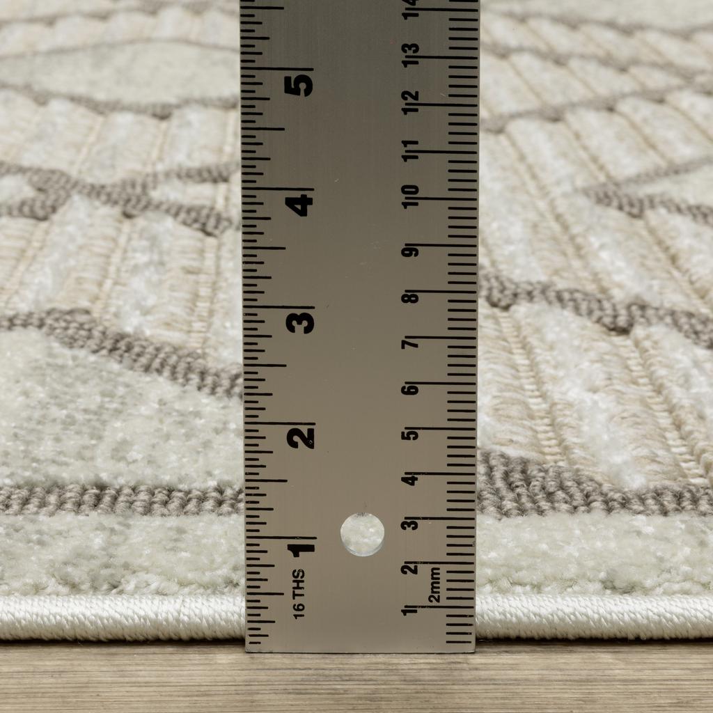 Oriental Weavers Tangier TAN05 Beige Rectangle Indoor Area Rug Geometric Pattern-